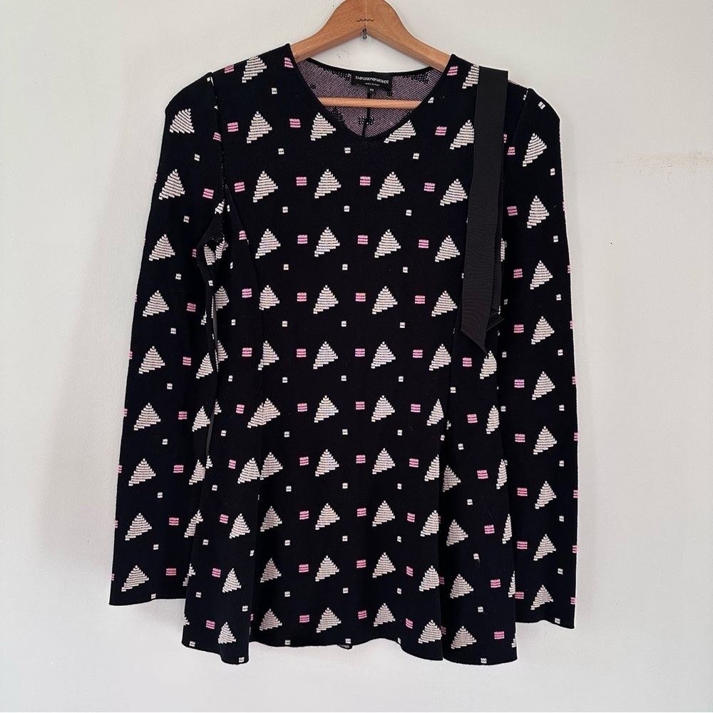 Georgio Emporio Armani Runway Jumper Jacquard Size 42 Medium